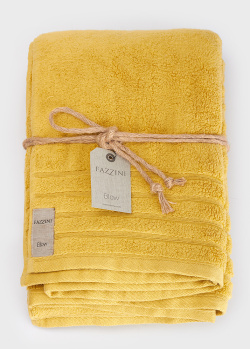 Банное полотенце Fazzini Home Coccola 100х150см желтого цвета, фото
