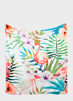 Плед HOFF Interieur Jungle с изображением фламинго, фото
