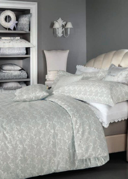Комплект постільної білизни Blumarine Macrame сірого кольору (2-спальний євро), фото