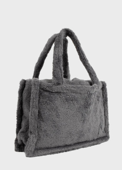 Комплект из пледа с сумкой темно-серого цвета Centrotex Teddy 130x160см, фото