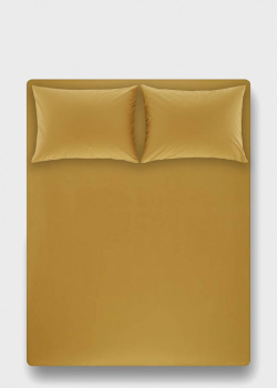 Набор из простыни с наволочками Penelope Laura горчичного цвета (2-спальный), фото
