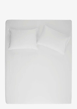 Сатиновое постельное белье Penelope Stella белого цвета (1-спальное), фото