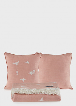Покривало Penelope Marin 220х240см із декоративними подушками рожевого кольору., фото