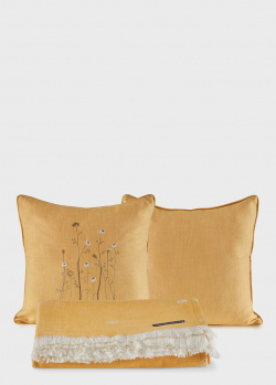 Покривало з подушками Penelope Marin 220х240см із квітковою вишивкою, фото