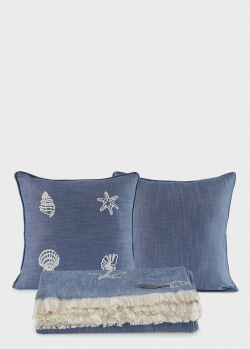 Покривало з подушками Penelope Marin 220х240см синього кольору, фото