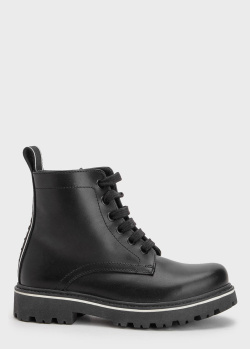 Черные ботинки Dsquared2 с фирменной лентой, фото