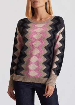 Шерстяной свитер Luisa Cerano с многоцветным принтом, фото