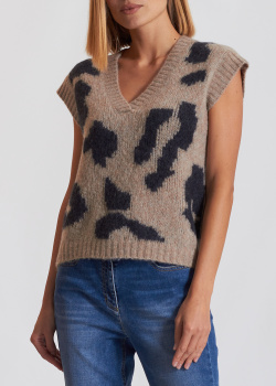 Вязаный жилет-пуловер Luisa Cerano из смесовой шерсти альпака, фото