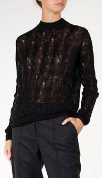 Черный свитер Nina Ricci из мохера и шерсти, фото