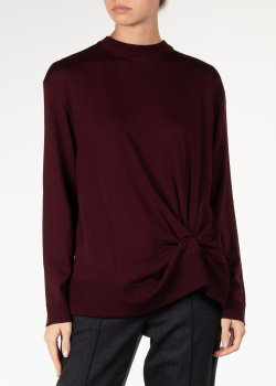 Вовняний светр Nina Ricci бордового кольору, фото