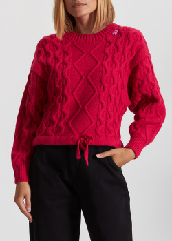 Вязаный свитер J.B4 Just Before ярко-розового цвета, фото