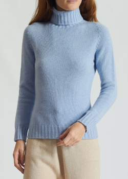 Кашеміровий светр Tabaroni Cashmere блакитного кольору, фото