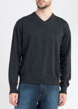 Шерстяной пуловер Billionaire серого цвета, фото