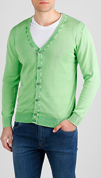 Зелений кардиган Cashmere Company на ґудзиках, фото
