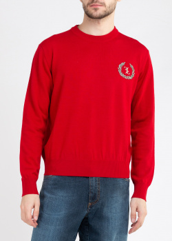 Красный джемпер Billionaire с вышивкой-лого, фото