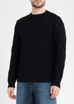 Шерстяной свитер Billionaire с геометрическим орнаментом, фото