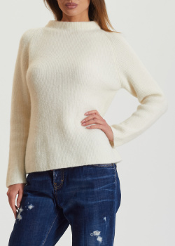 Белый свитер Emporio Armani из смесовой шерсти, фото