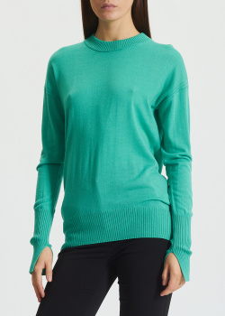 Шерстяной свитер Patrizia Pepe зеленого цвета, фото