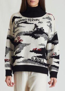 Кашеміровий светр Ermanno Scervino Firenze з контрастними вставками, фото