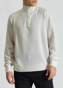 Кашеміровий светр Loro Piana з коміром на блискавці, фото