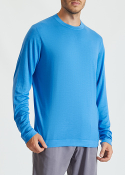 Джемпер блакитного кольору Loro Piana із суміші кашеміру та шовку, фото