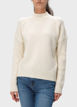 Шерстяной свитер Hugo Boss белого цвета, фото