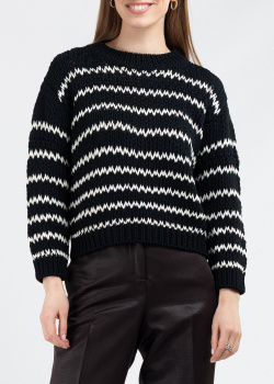 Полосатый свитер Fabiana Filippi черного цвета, фото
