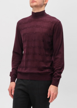 Бордовий светр Pashmere із вовни з кашеміром, фото
