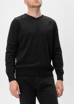 Черный пуловер Paul&Shark из смесовой шерсти, фото