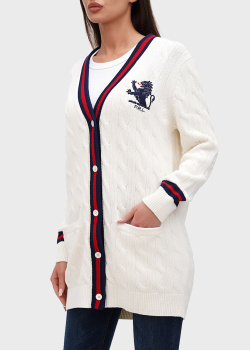 Трикотажный кардиган Polo Ralph Lauren с контрастным кантом, фото