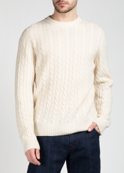 Кашемировый свитер Brioni с вязаным узором, фото