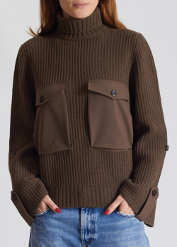 Вовняний светр Semicouture з накладними кишенями, фото