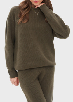 Джемпер цвета хаки GD Cashmere из кашемира и шерсти мериноса, фото