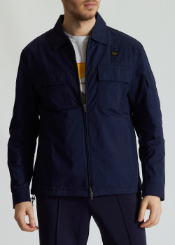 Куртка-сорочка на блискавці Blauer з кишенями на грудях та рукаві, фото
