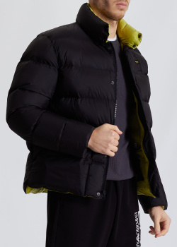Пухова стьобана куртка Blauer чорного кольору, фото