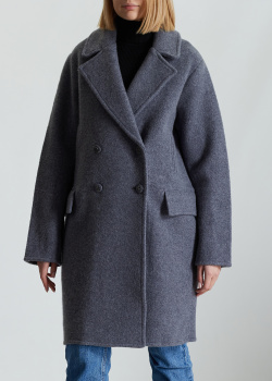 Двобортне пальто Emporio Armani зі змішаної вовни, фото