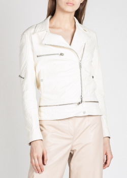 Шкіряна куртка Drome білого кольору, фото