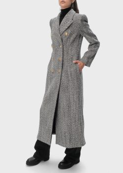 Довге пальто Elisabetta Franchi з шевронним візерунком, фото