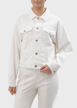 Джинсовая куртка Hugo Boss белого цвета, фото