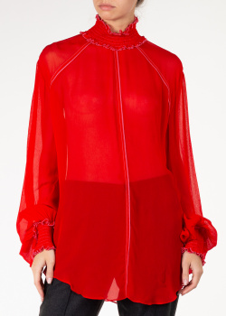 Длинная блуза Nina Ricci с высоким воротником, фото