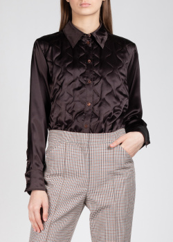 Шелковая рубашка Nina Ricci с фигурной стежкой, фото