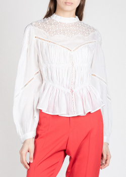 Белая блуза Isabel Marant с пышными рукавами, фото