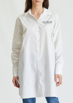 Удлиненная рубашка Karl Lagerfeld с логотипом на спине, фото