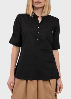 Чорна сорочка Kocca з коротким рукавом, фото