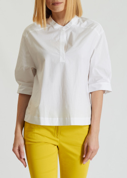 Белая рубашка Luisa Cerano с коротким рукавом, фото