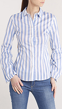 Полосатая рубашка Trussardi Jeans с длинным рукавом, фото