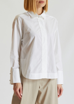 Хлопковая рубашка Emporio Armani с удлиненной спиной, фото