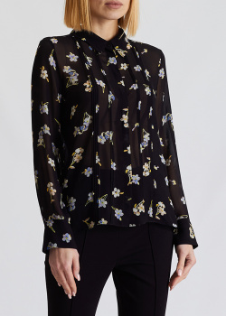 Чорна блузка Dorothee Schumacher з квітковим принтом, фото