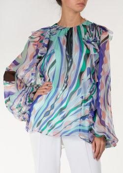 Блуза с воланами Emilio Pucci свободного кроя, фото