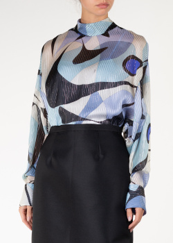 Шелковая блуза Emilio Pucci с люрексовой нитью, фото